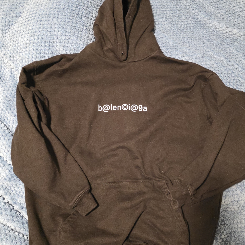 Balenciaga Men's Black Hoodie